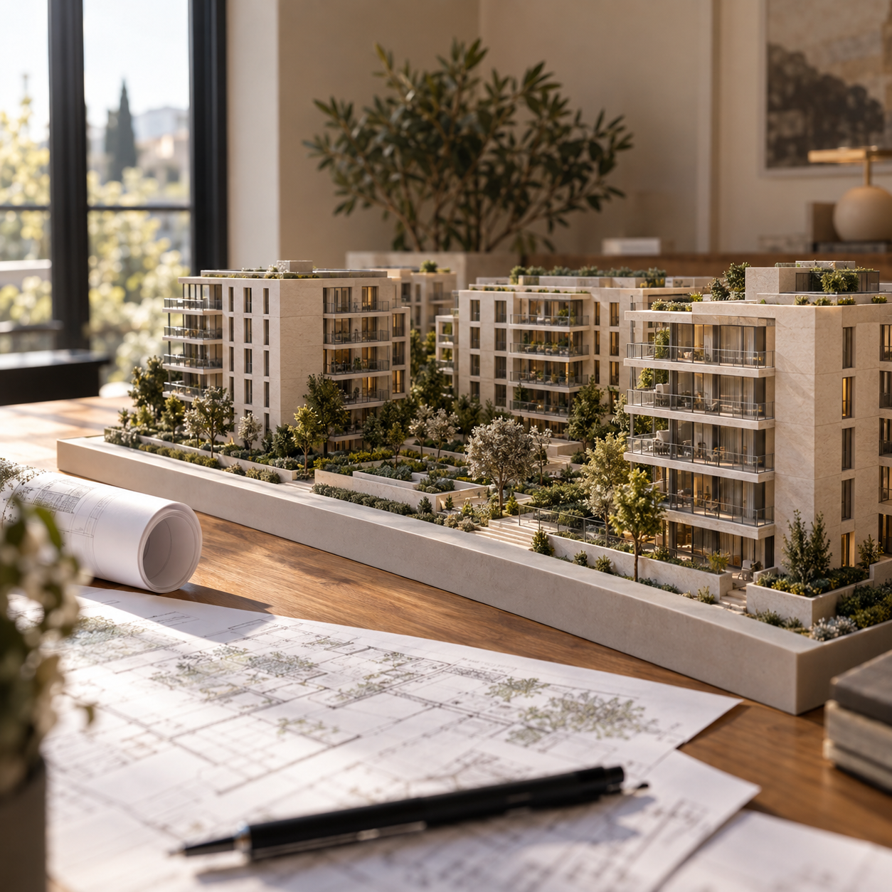 Residential project model prepared for market planning